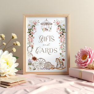 Gifts & Cards Wild Western Floral Baby Shower Poster