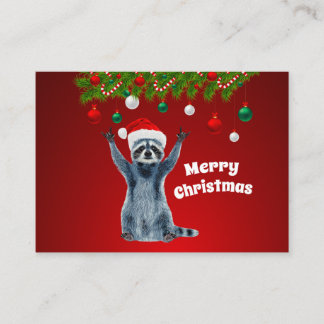 Gifts Christmas cards Funny Racoon