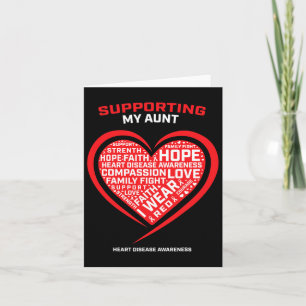 Gifts Clothes Products Wear Red Aunt Heart Disease Card