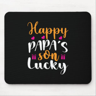 Gifts Dad   Happy Papa's Son Lucky Mouse Mat