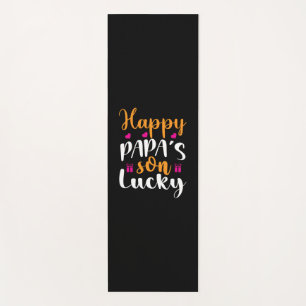 Gifts Dad Happy Papa's Son Lucky Yoga Mat