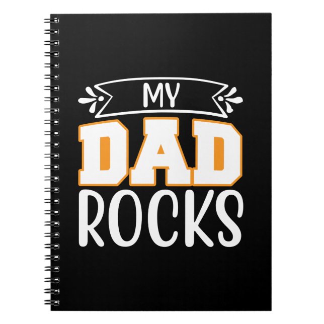 Gifts Dad | My Dad Rocks Notebook (Front)