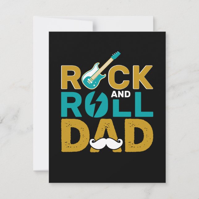 Gifts Dad | Rock And Roll Dad Card (Front)