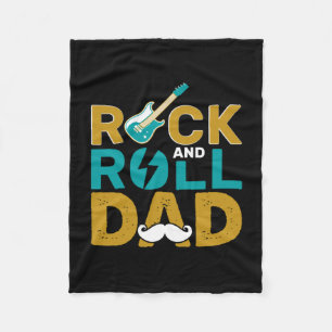 Gifts Dad Rock And Roll Dad Fleece Blanket