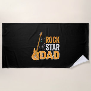 Gifts Dad Rock Star Dad Beach Towel
