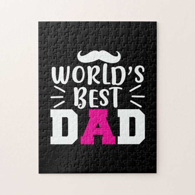 Gifts Dad | World's Best Dad Jigsaw Puzzle (Vertical)