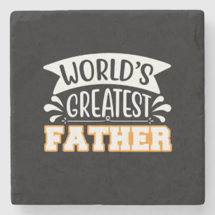 Gifts Dad   World's Greatest Father Stone Coaster