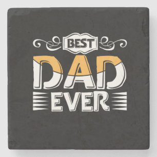Gifts Father Best Dad Ever Stone Coaster