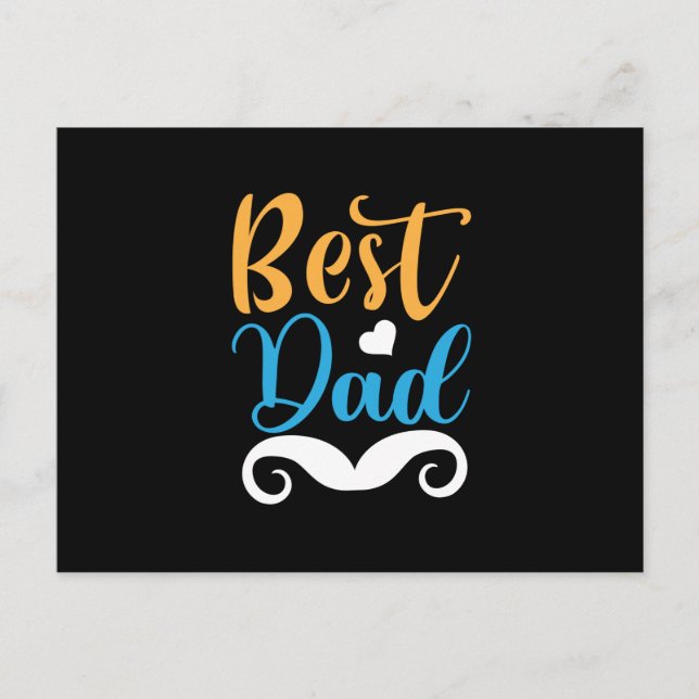 Gifts Father | Best Dad Postcard (Front)