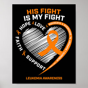 Gifts Fighter Leukaemia Awareness Husband Men Leu Poster