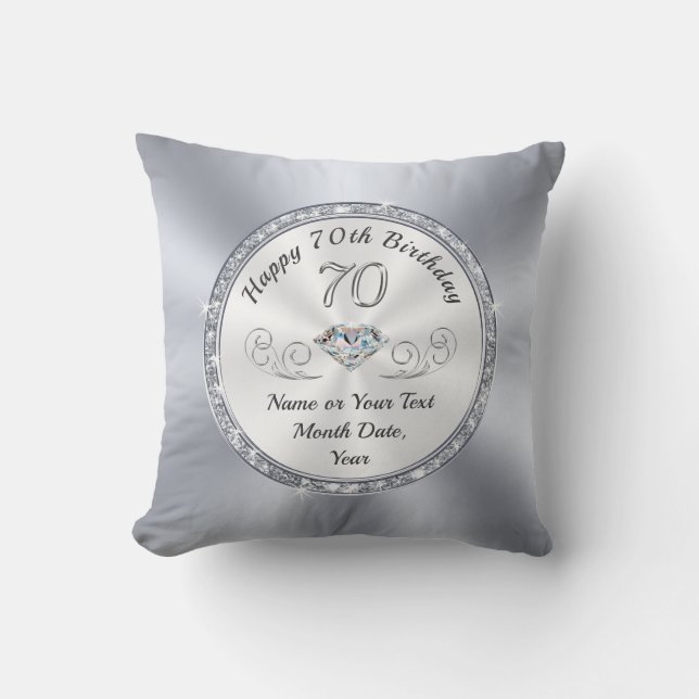 Gifts for 70 year old Woman Birthday Gift Ideas Cushion (Front)