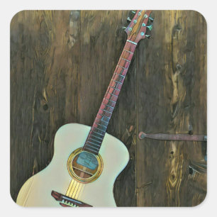Gifts for a musician guitarist square sticker