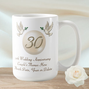 Gifts for a Pearl Wedding Anniversary, Coffee Mug