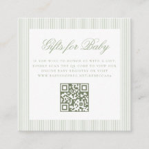 Gifts for Baby Sage Green Online QR Code Registry