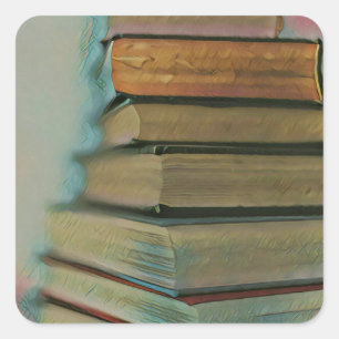 Gifts for book lovers square sticker