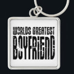 Gifts for Boyfriends : World's Greatest Boyfriend Key Ring<br><div class="desc">World's Greatest Boyfriend is a vintage, retro, old skool cool gift for Boyfriends: presented in eye-catching, urban cool, hard rock n roll text and in a choice of colour schemes: high impact, brilliant white on always fashionable black or bad boy black on white. Give this head turning, attitude having, stylish,...</div>