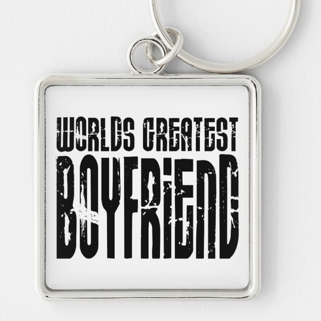 Gifts for Boyfriends : World's Greatest Boyfriend Key Ring (Front)