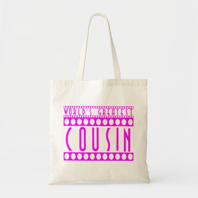 Gifts for Cousins : World's Greatest Cousin Tote Bag (Front)