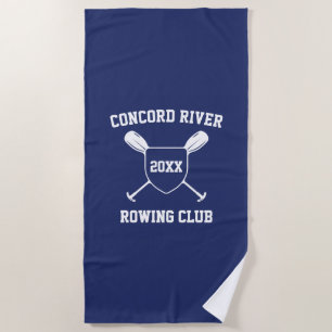Gifts For Crew Rowers Rowing Boat Rowboat Racing Beach Towel