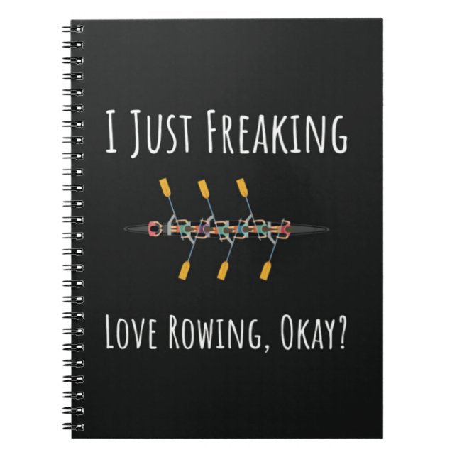 Gifts For Crew Rowers Rowing Boat Sports Racing Notebook (Front)