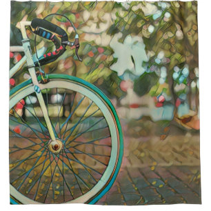 Gifts for cyclists 2022 shower curtain