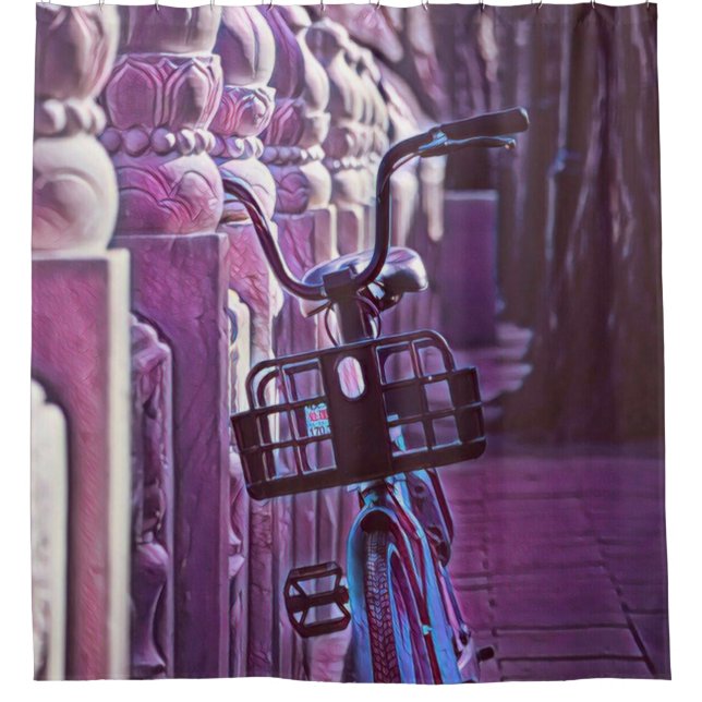Gifts for cyclists shower curtain (Front)