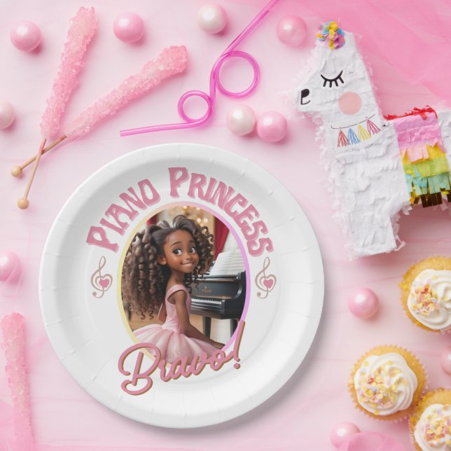 Gifts for gils who love to play the piano paper plate (Party)