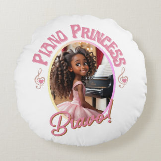 Gifts for gils who love to play the piano round cushion