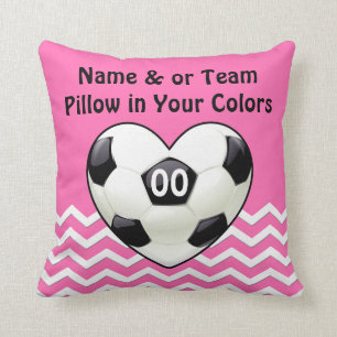 Gifts for Girl Soccer Players, Your Text and Cushion
