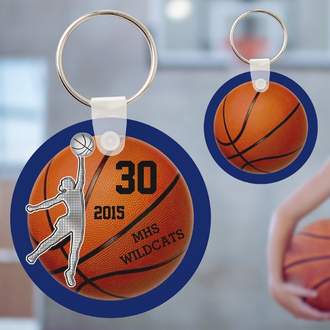 Gifts for Girls Basketball Team PERSONALIZED Key Ring (Creator Uploaded)