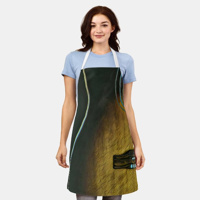 Gifts for guitar lovers apron (Worn)