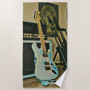 Gifts for guitar lovers beach towel