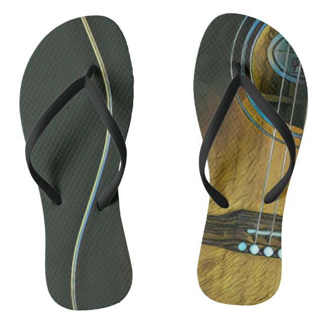 Gifts for guitar lovers flip flops (Footbed)