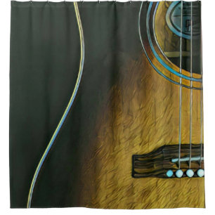 Gifts for guitar lovers shower curtain