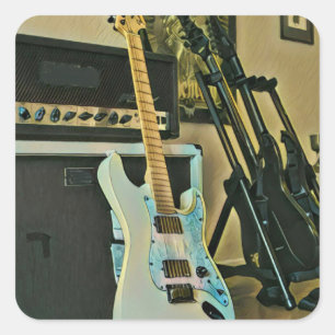 Gifts for guitar lovers square sticker