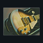 Gifts for guitarist postcard<br><div class="desc">This vintage guitar artwork is suitable for guitar players who love playing guitar. it can be given as a gift for a boyfriend,  girlfriend,  or dad on a birthday,  father's day,  or valentine's day. The retro design features cool vintage Gifts for guitarist</div>