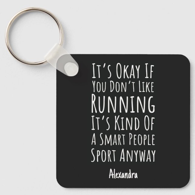 Gifts For Marathon Runners Funny Running Custom Key Ring (Front)