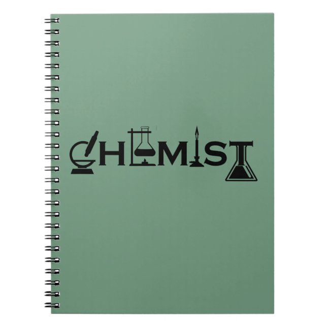 gifts for mens and womens chemist notebook (Front)