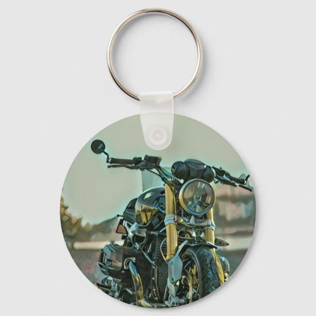Gifts for motorcyclists key ring (Front)