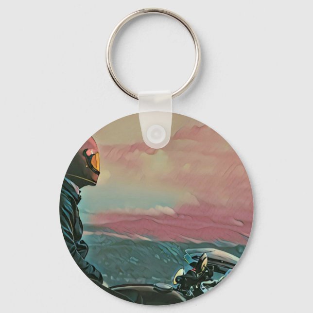 Gifts for motorcyclists key ring (Front)