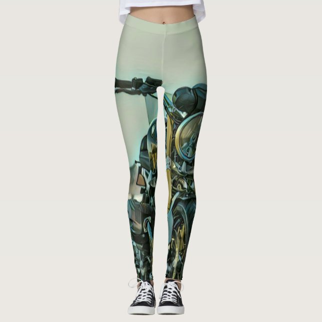 Gifts for motorcyclists leggings (Front)
