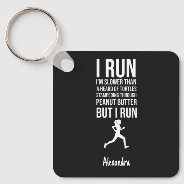 Gifts For New Runners Funny Personalized Custom Key Ring (Front)