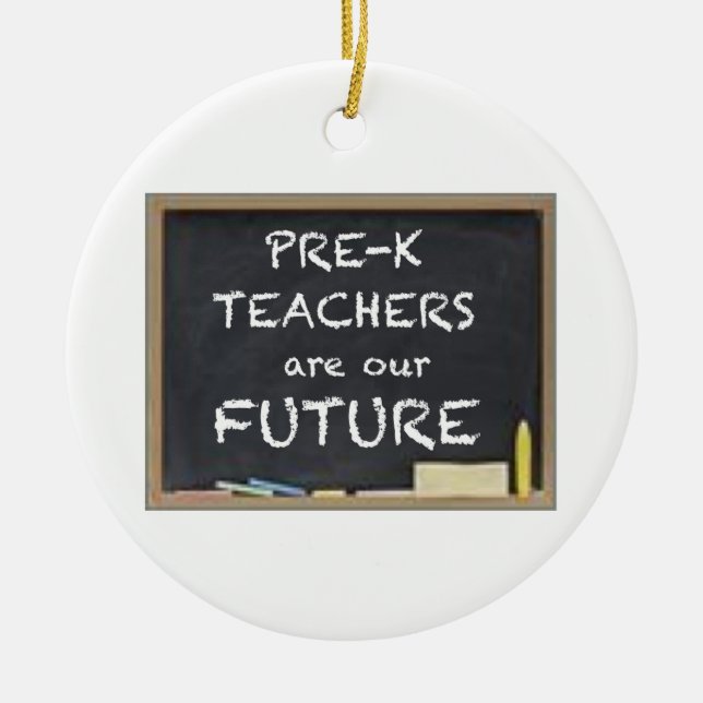GIFTS FOR PRE-K TEACHERS CERAMIC TREE DECORATION (Front)