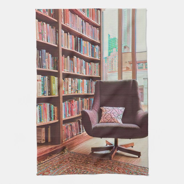 Gifts for teenage book lovers tea towel (Vertical)