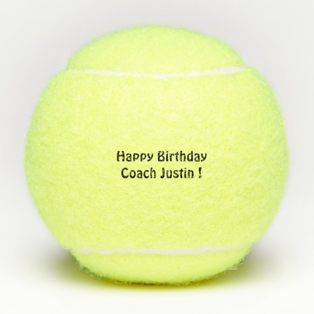 Gifts for Tennis Coaches, Custom Printed Tennis Balls (Front)
