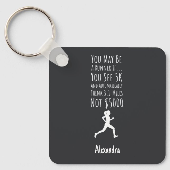 Gifts For Ultra Marathon Runner Personalized Funny Key Ring (Front)