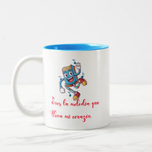 Gifts for Valentine day funny melody Two-Tone Coffee Mug