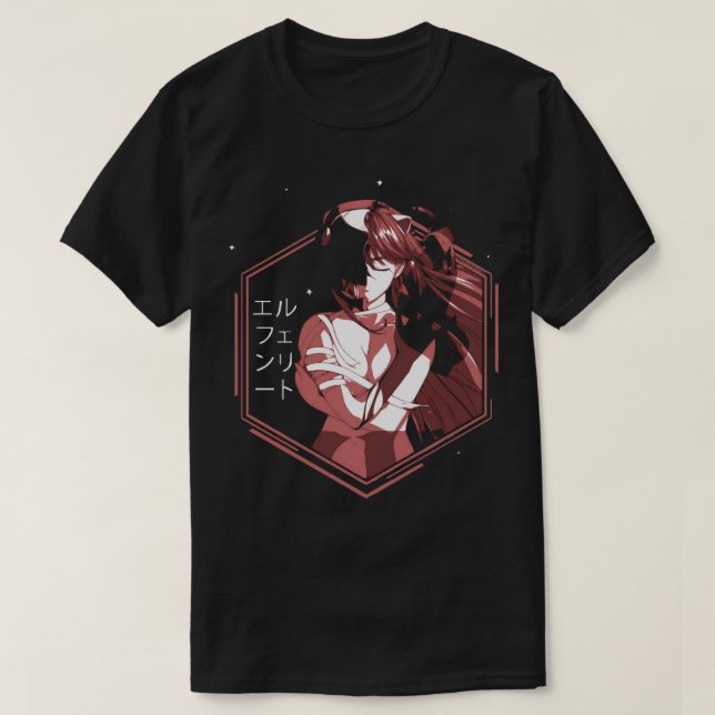 Gifts For Women Elfen Manga Anime Lied Graphic For T-Shirt (Design Front)