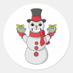 Gifts for you from Snowman Classic Round Sticker