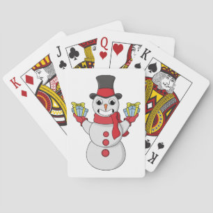 Gifts for you from Snowman Playing Cards